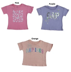 Gap Kids Girls Colorful Lightweight Short Sleeve Graphic Print Tee - Picture 1 of 6