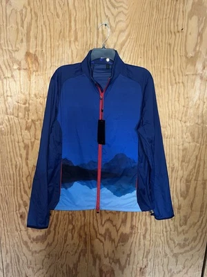 Greyson Mens Painted Landscape Trail wolf Jacket Windbreaker Medium - Image 1 of 4