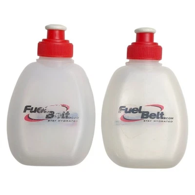Lote de 2 botellas de repuesto para cinturón de hidratación de correa de combustible 8 oz tapa roja a Foto 1 de 4