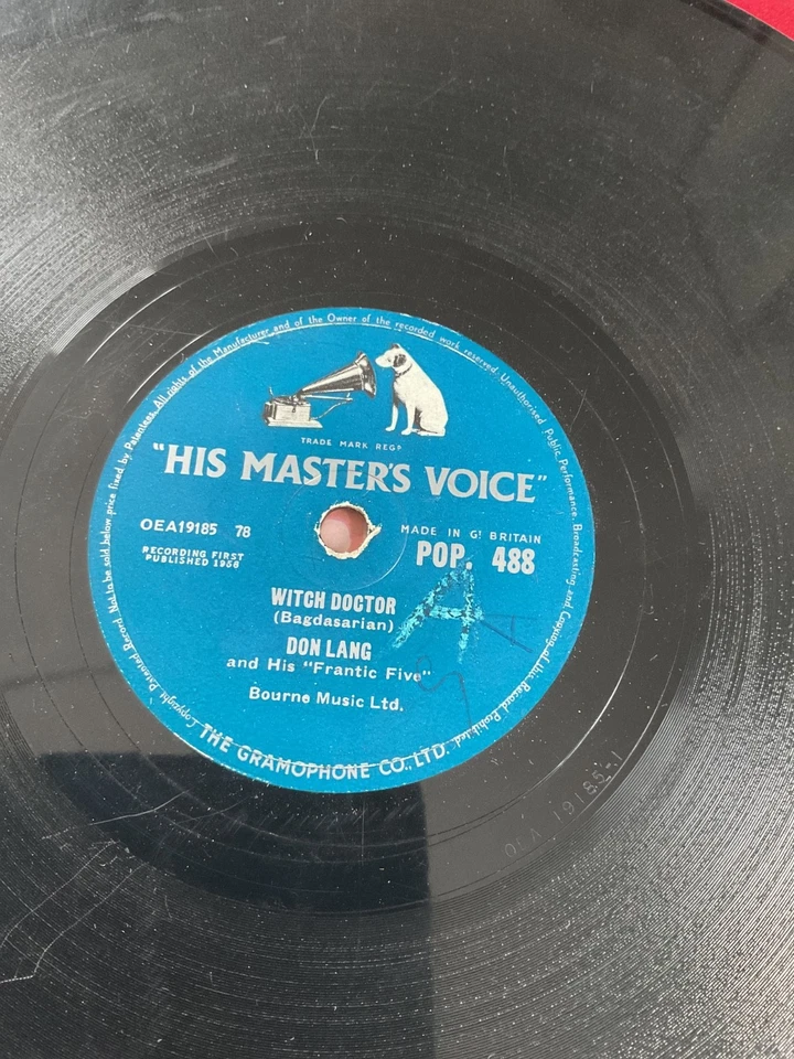 Don Lang, Cool Baby Cool/Witch Doctor 78 RPM Record - Image 1 of 1