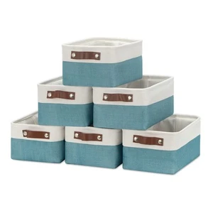 Storage Baskets Bins Set, (6 pack) Small Fabric Baskets for Shelves, Baskets ... - Picture 1 of 7