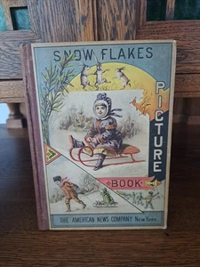 Rare Antique 1879 SNOWFLAKES Picture Book Illustrated - Picture 1 of 21