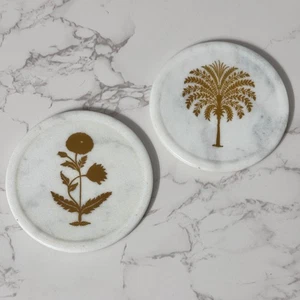 Khaadi Home Untersetzer Marmor Golddruck - 2er Set - Bild 1 von 1