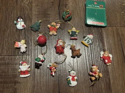 Vintage Trim A Home - Mini dijes de árbol - Lote de 16 adornos Foto 1 de 2