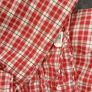 Vtg Ralph Lauren Dockside Comforter Red White Plaid Full Queen & Euro Sham READ - Picture 1 of 19