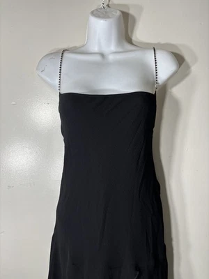 Vintage  Believe Black Rhinestone  Strap Dress size 10 - Image 1 of 4