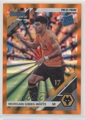 2019-20 Panini Chronicles Press Proof Orange Laser Morgan Gibbs-White Rookie RC - Image 1 of 2