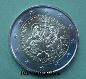Slowakei 2 Euro 2013 Kyrill+Method Gedenkmünze Euromünze commemorative coin - Bild 1 von 1