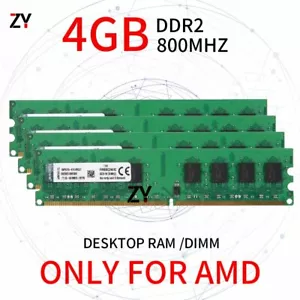16GB 4x 4GB DDR2 PC2-6400U 800MHz 1.8V AMD Desktop Memory DIMM RAM For Kingston - Picture 1 of 6