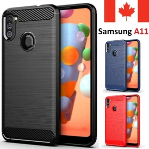 For Samsung Galaxy A11 Case - Shockproof Carbon Fiber TPU Heavy Duty Cover - Picture 1 of 11