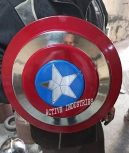 Captain America 18" Inch Shield Handmade Halloween Metal Battle Warrior Shield - Picture 1 of 3