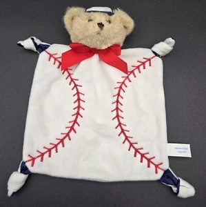 Bearington Baby Lovey Manta Anudada de Seguridad Oso de Peluche Béisbol Pequeño - Imagen 1 de 8