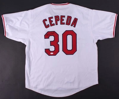 Camiseta Orlando Cepeda firmada por los Cardenales (JSA COA) 1967 NL MVP / 11x All Star  Foto 1 de 4
