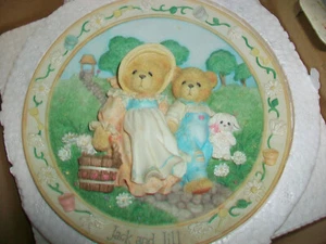 Cherished Teddies Jack and Jill Nursery Rhyme Plate In Box 114901 - Picture 1 of 3