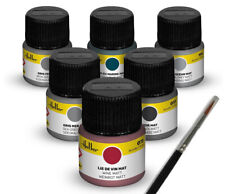 Colour Set Navy, Acrylic 6 X 0.4oz + Paintbrush, Heller Colors 9405