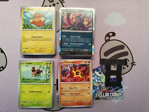 Stellar Crown Singles /142 - Pokemon TCG SCR SV7 (C, UC, H, Trainer Cards) - Picture 1 of 2