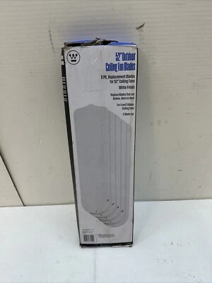 Westinghouse Lighting 7741400 Fan Blades for 52 Inch Outdoor Fan, 5 Blades White - Image 1 of 2