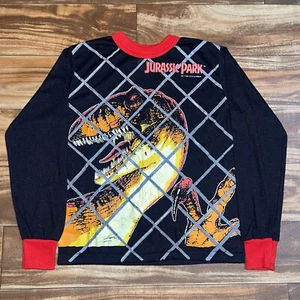 Vintage 1992 Jurassic Park YOUTH Shirt Size 12 Rare Dinosaur Pajama Top Kids - Picture 1 of 11