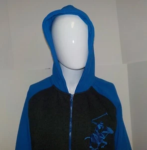 Beverly Hills Polo Club sweatshirt Men 2X Blue& Black Full Zip Classic Sport - Picture 1 of 5
