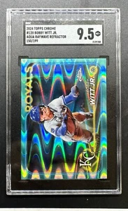 2024 Topps cromo Aqua Raywave refractor #120 Bobby Witt Jr. 150/199 SGC 9,5 - Imagen 1 de 3