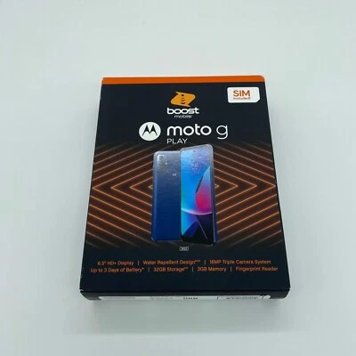 Boost Mobile Motorola G Play 2023 6.5" HD+, 4G LTE, 32GB Blue Prepaid - Image 1 of 4