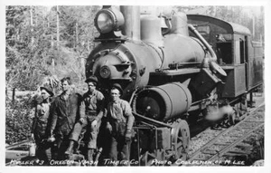 RPPC Hysler #3 Oregon-Washington Timber Co Logging Train Railroad c1950s Vintage - Picture 1 of 2