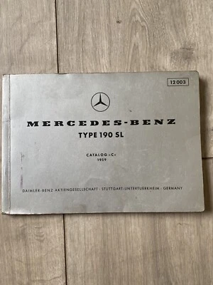 Muy raro original Mercedes Benz tipo 190SL catálogo C 1959 sin copia. Foto 1 de 4