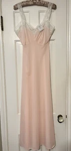 NWT Vintage 1960s Myra Joy Pink Nylon Nightgown w/Lace Trim Size 32 - Picture 1 of 6