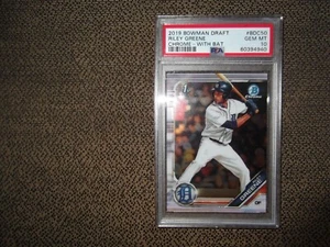 BOWMAN CHROME DRAFT BASEBALL 2019 RILEY GREENE RC #BDC-50 PSA 10, Rookie! - Foto 1 di 2