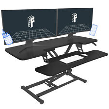 FlexiSpot 42" Height Adjustable Office Desk Riser Black Standing Desk Converter