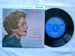 COLUMBIA SEL 1642 Elisabeth Schwarzkopf - Casanova, Dubarry Etc. 7" EP - 1959 UK - Picture 1 of 2
