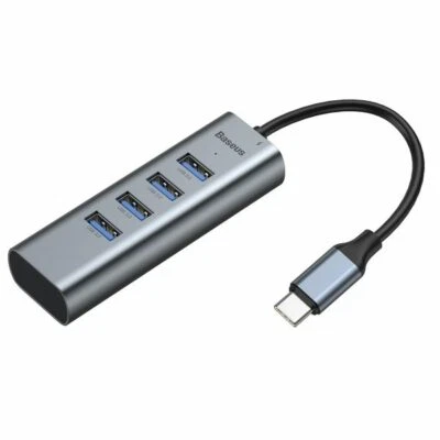 Type-C Male to 4x USB 3.0 Female   Type-C Female Fast Charge Portable Hub  - Image 1 of 4