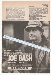 Vintage 1986 JOE BASH Magazine AD ~ PETER BOYLE - Picture 1 of 1