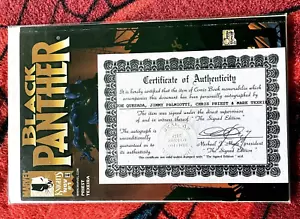 Black Panther #1 DF Variant-COA-4 autographs VF- NM 1781/8000 - Picture 1 of 4