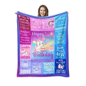 2 Year Old Girl Birthday Gift Blanket Gifts For 2 Year Old Girls 2 Year Old G... - Picture 1 of 7