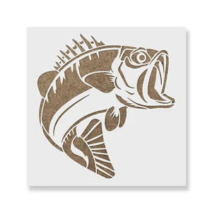 Plantilla de lubina para peces - plantillas Mylar duraderas y reutilizables - Imagen 1 de 5