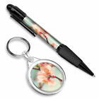 Pen & Keyring (Round) - Pink Blossom Floral Flower ? #14131