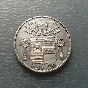 ESTADOS PAPALES PONTIFICIO VATICANO GREGORIO XVI 20 BAIOCCHI 1834 ROMA EBC/EBC+ - Imagen 1 de 2