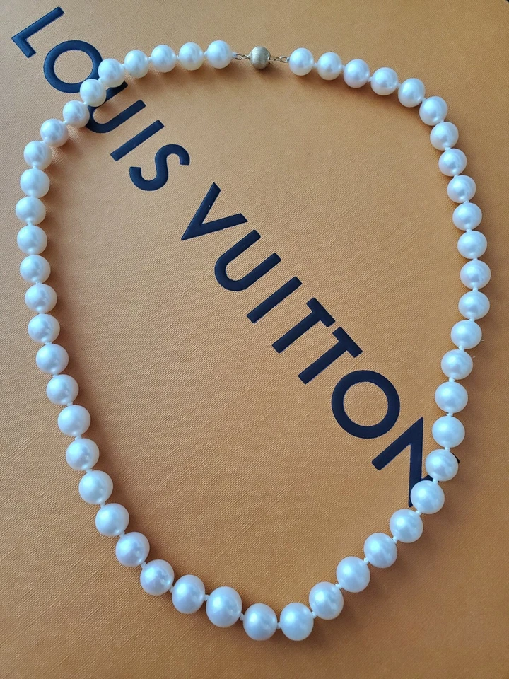 echt perlenkette mit 18k gold - Bild 1 von 2