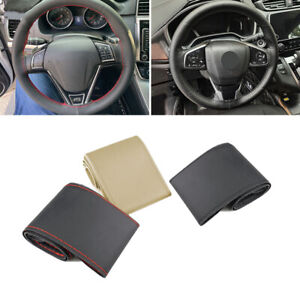 Leather Steering Wheel protective Cover For VW  Audi BMW Mazda CR-V Toyota Ford