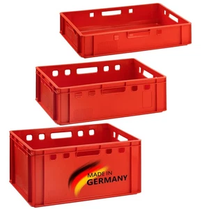 Fleischerkiste rot E1 E2 E3 Fleischkiste Metzgerkiste Euro Stapelkiste Stapelbox - Bild 1 von 9