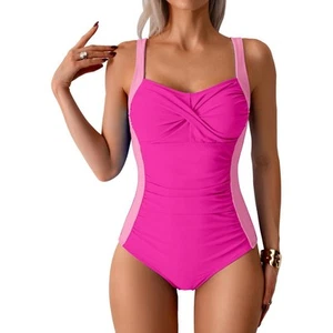 Size M Womens One Piece Swimsuits-Sexy Tummy Control Bathing Suit - Picture 1 of 4