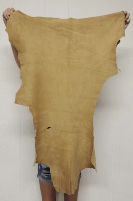 SMOKE BUCKSKIN Leather Hide for Native Crafts Laces Pipe Bags Regalia Pelt Skins - Image 1 of 2