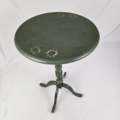 Mesa pedestal vintage L Hitchcock planta helecho soporte pintado a mano 1961 federal Foto 1 de 4