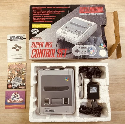 Console Super Nintendo Snes Ita - Control Set - Pal Gig Italiano - Leggere bene - Immagine 1 di 4