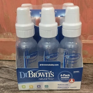 NEW Dr Brown's Natural Flow 0m+ 6pk Blue Bottles 8oz Sealed BPA Free Handi-Craft - Picture 1 of 10