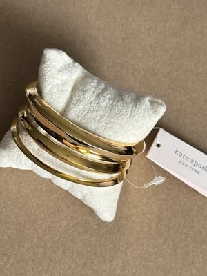Juego de 3 pulseras brazalete Kate Spade tono dorado nuevas con etiqueta Foto 1 de 4