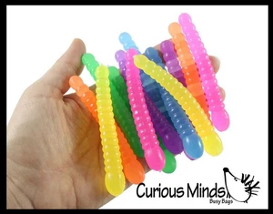 Gummy Worm Squishy Fidget Stretchy Strings - Cute Party Favor - Fake Food Candy - Picture 1 of 4
