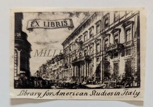 LIBRARY FOR AMERICAN STUDIES IN ITALY Roma - Ex Libris - Picture 1 of 2