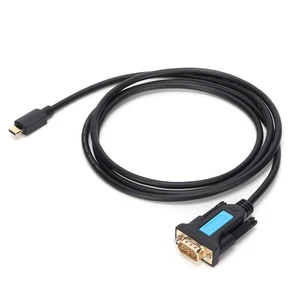 USB To RS232 Adapter TypeC To DB9 Converter Serial Cable For Scanner PC Mode NEW - Afbeelding 1 van 12
